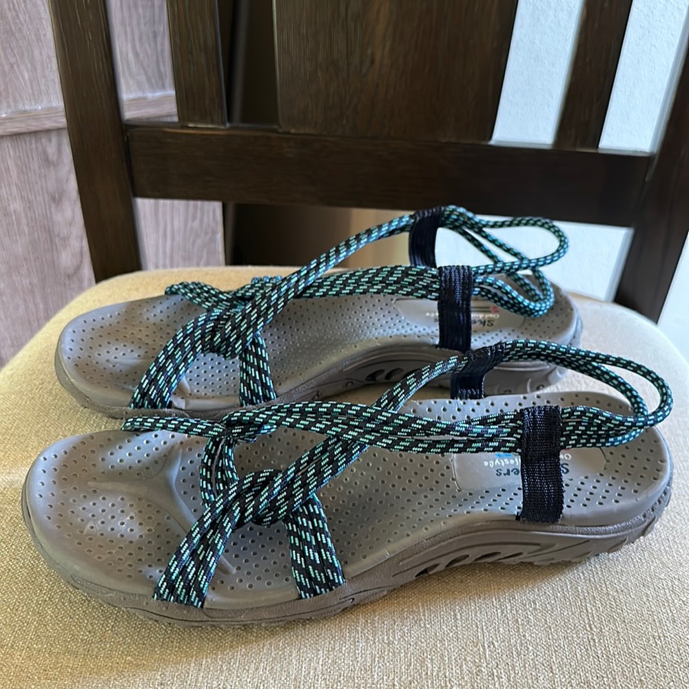 Skechers Outdoor Lifestyle Women’s Rope Sandals Blue Gray Size 9-9.5